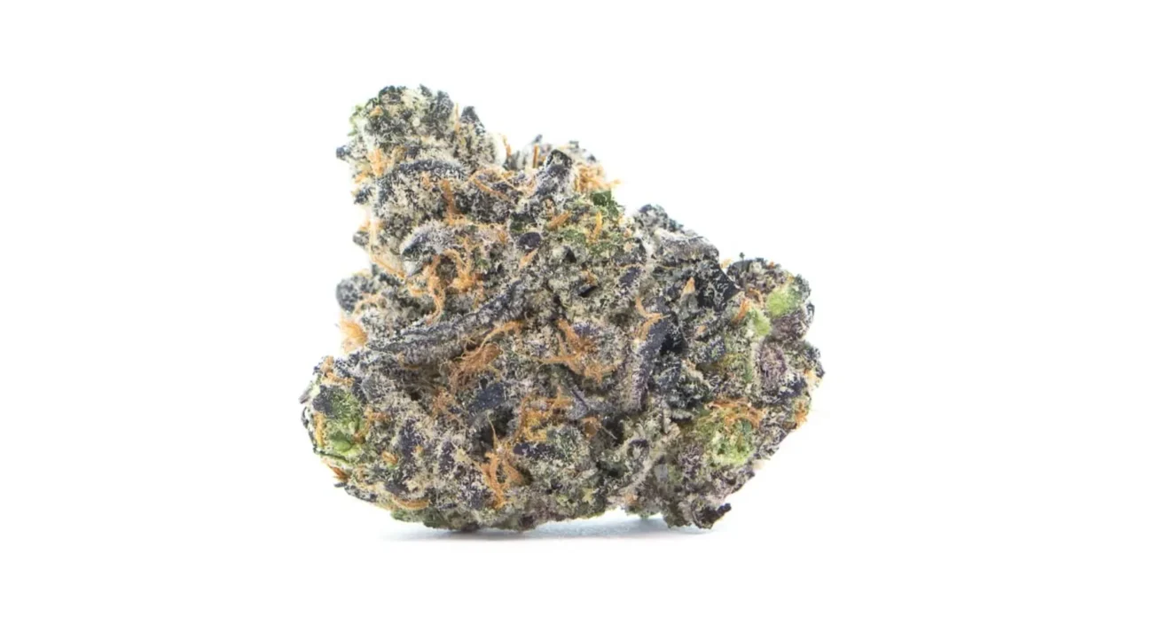 Shimmering trichomes cover the dense green buds of the premium Apple Fritter strain from Prime THC Supply.