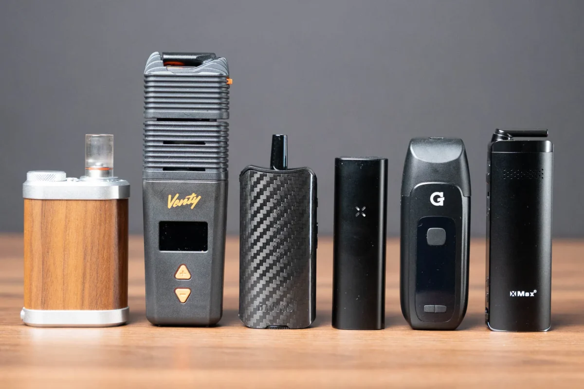 A selection of premium vaporizer devices showcasing the search for vapes near me