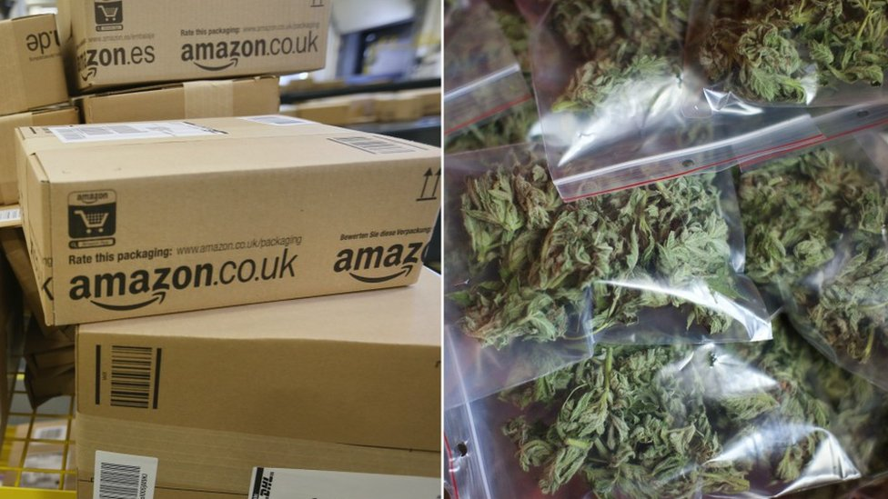Discreet shipping box from Prime THC Supply containing products ordered via cannabis near me search