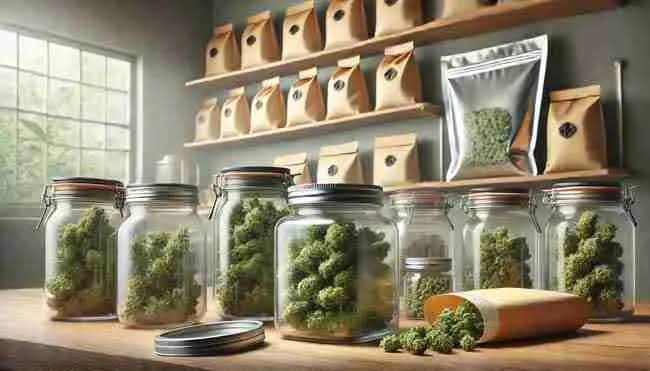 Organic green cannabis buds available at a premium cannabis dispensary