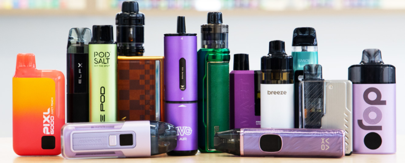  Sleek collection representing the best disposable vapes on minimalist background