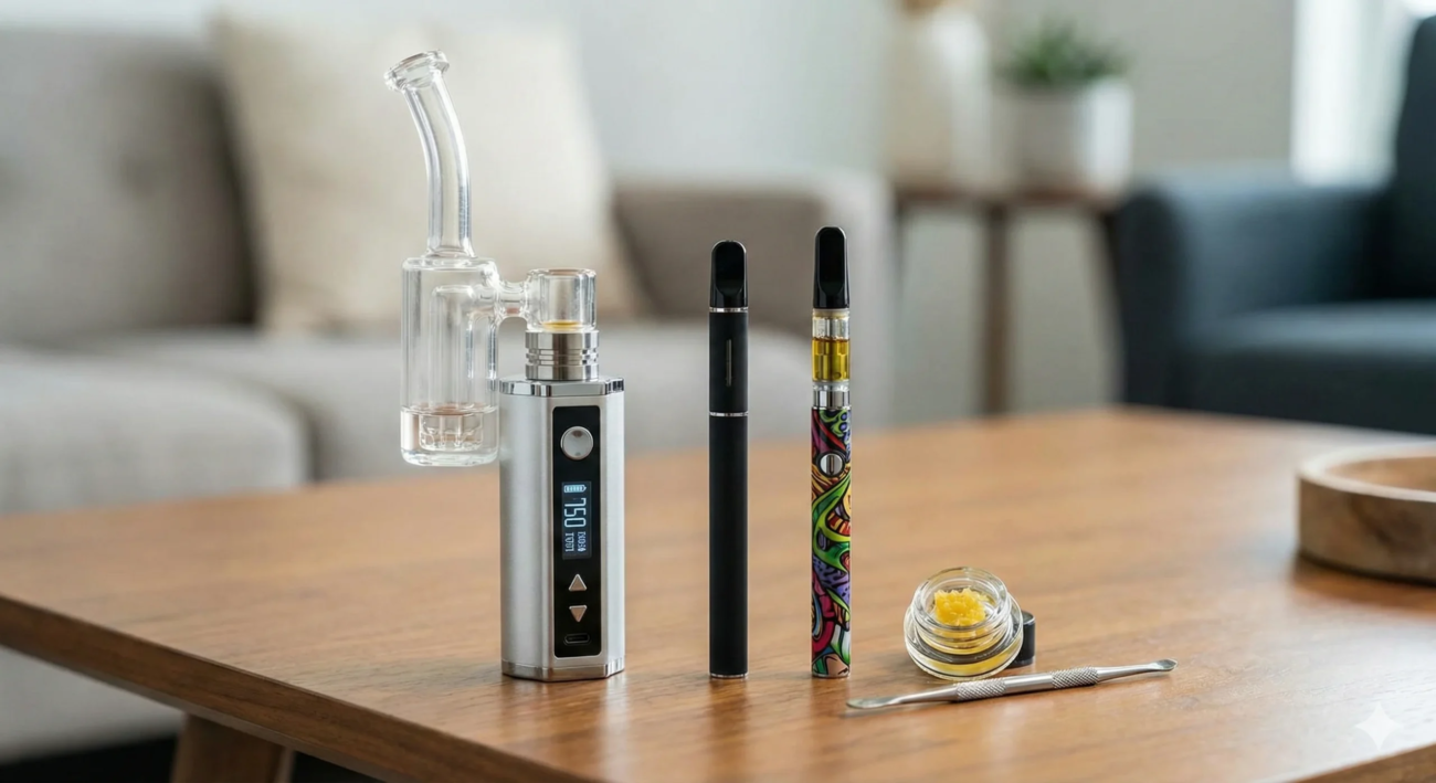 Premium rechargeable thc vape pen showing modern design and gold-plated hardware elements from Prime THC Supply