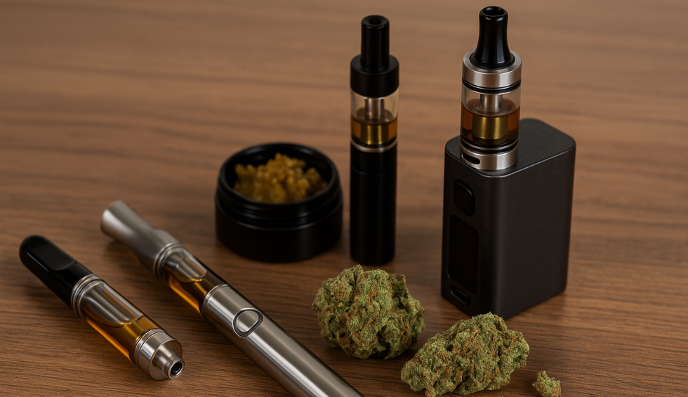 Selection of premium cannabis vape products for fast cannabinoid absorption